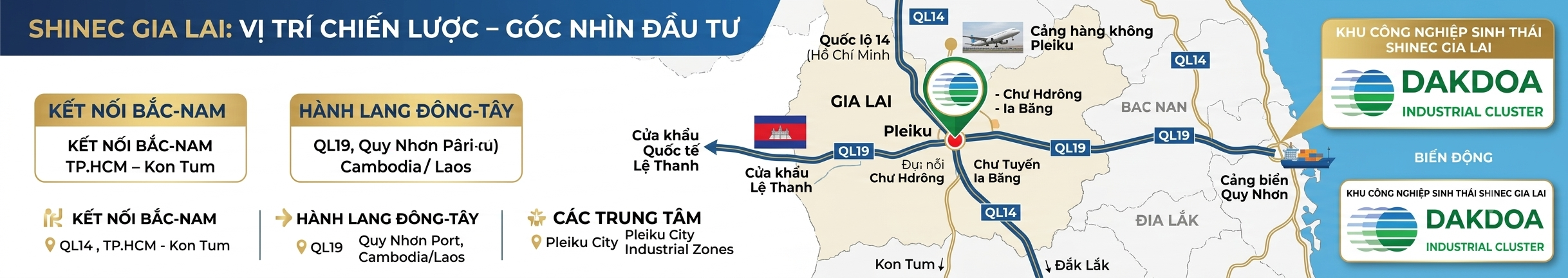 SHINEC Gia Lai nằm ở đâu? – Góc nhìn từ bản đồ đầu tư